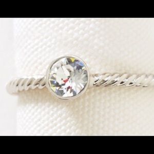 NIB Touchstone Crystal By Swarovski Trinket Ring.